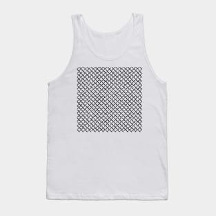 Monochrome Grid Pattern Tank Top